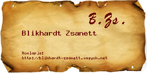Blikhardt Zsanett névjegykártya